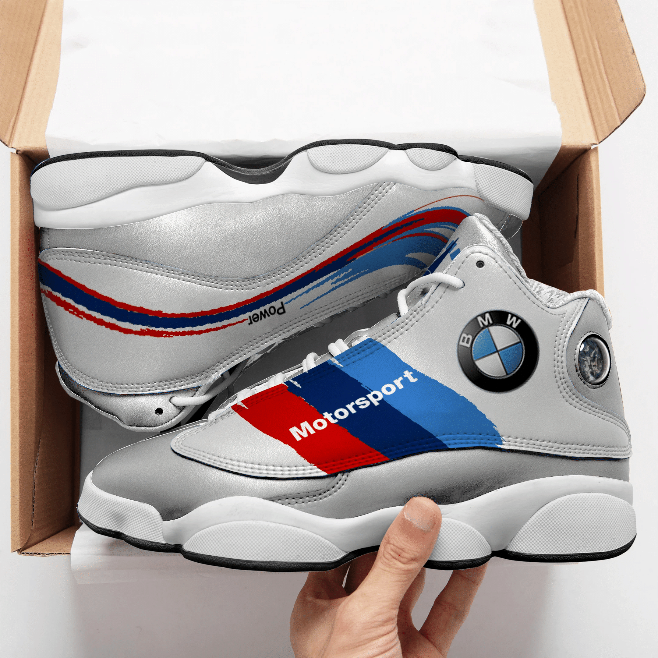 Bmw Logo Motosports Air Jordan 13 Printing Shoes Sneaker