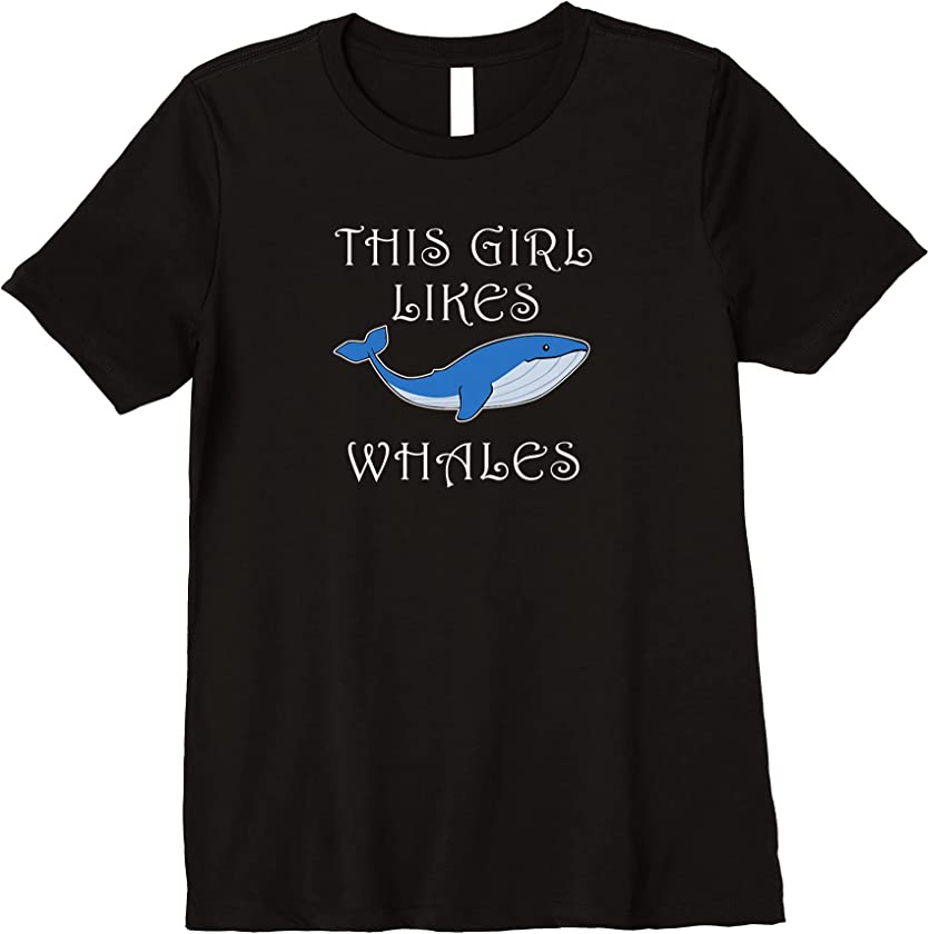 Girl Likes Whales Funny Saying Sea Animal Premium T-Shirt