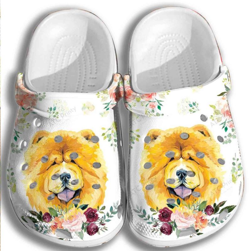 Yellow Dog Croc Shoes For Men Women – Flower Animal Shoes Crocbland Clog Gifts For Son Daughter