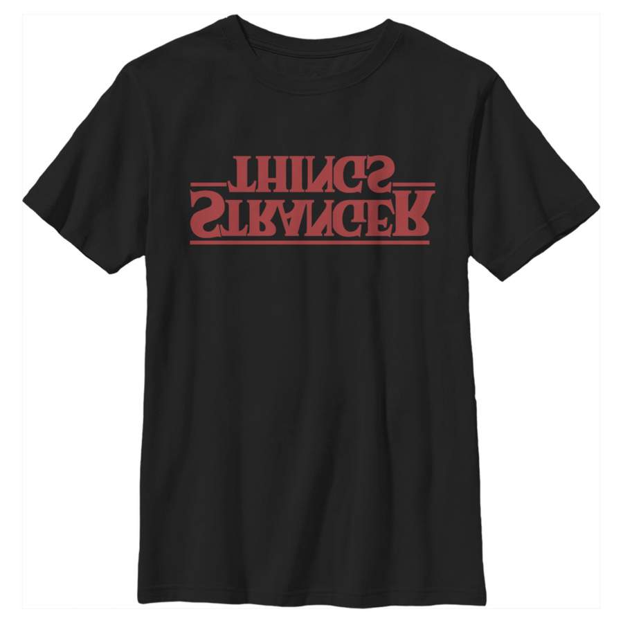 Stranger Things Boy’s Upside Down Logo  T Shirt