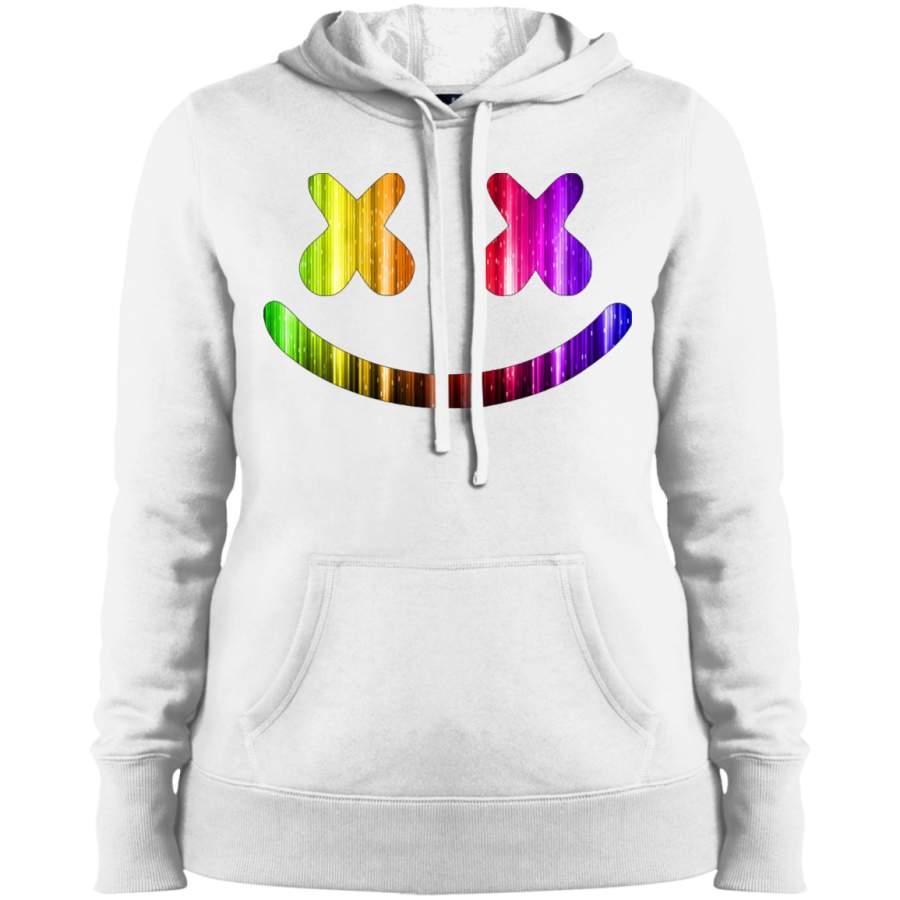 AGR Marshmello Logo Raibnow Ladies’ Pullover Hooded Sweatshirt