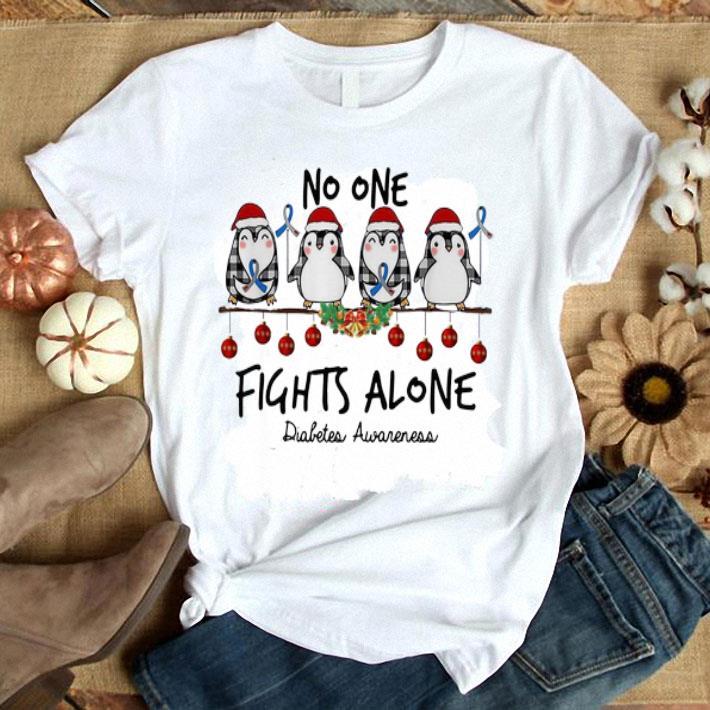 Penguins No One Fights Alone Diabetes Awareness Christmas Customize Any Ideas, Personalized T-shirt, Hoodie Adult, Kid, Unisex