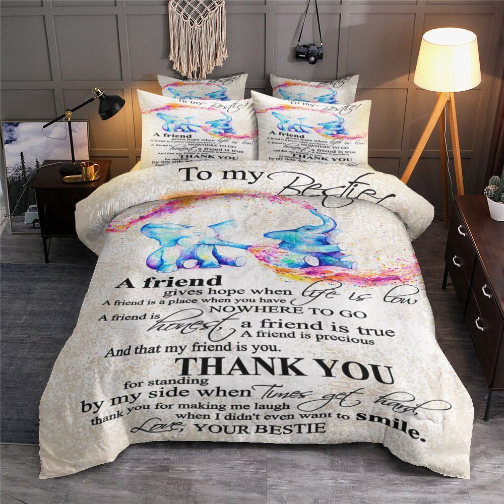 To My Bestie Elephant Bedding Set All Over Prints