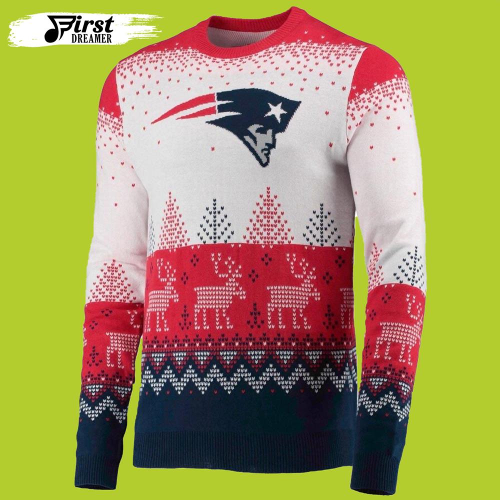 New England Patriots Gift For Fan Ugly Wool Sweater Christmas Knit Pullover