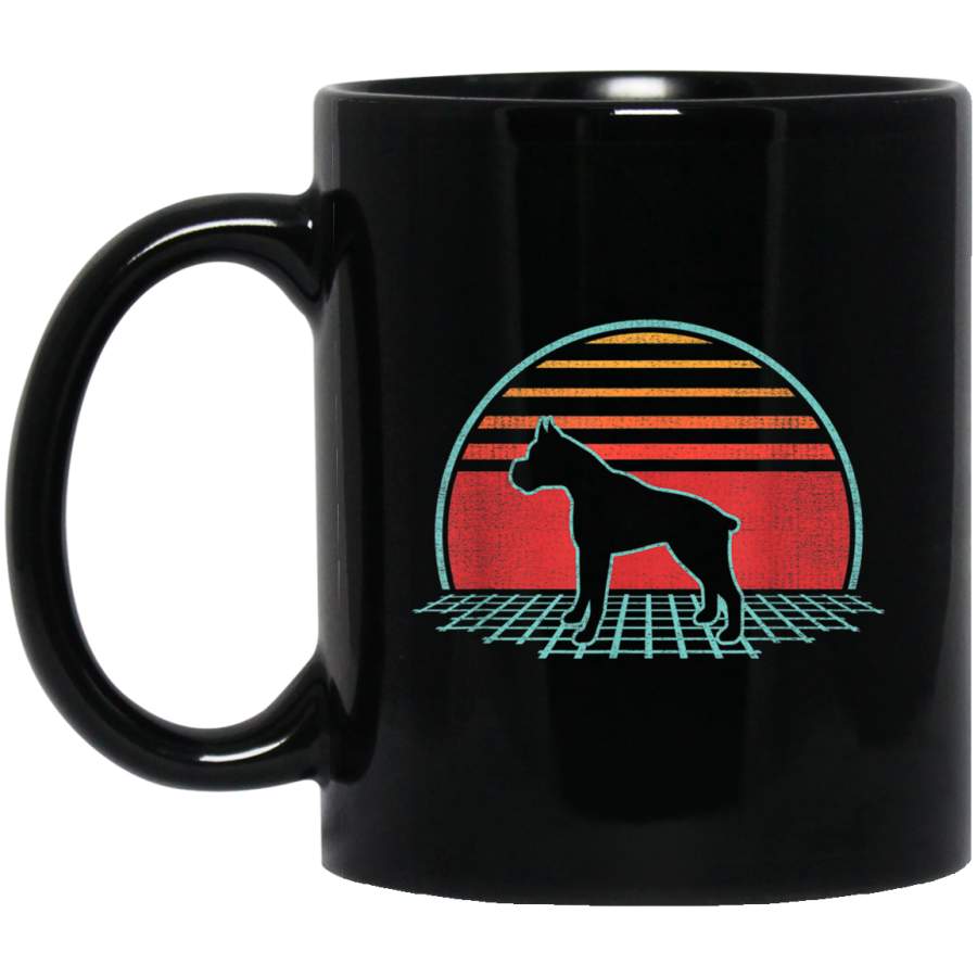 Boxer Dog Retro Vintage 80s Style Animal Lover Gift Mug