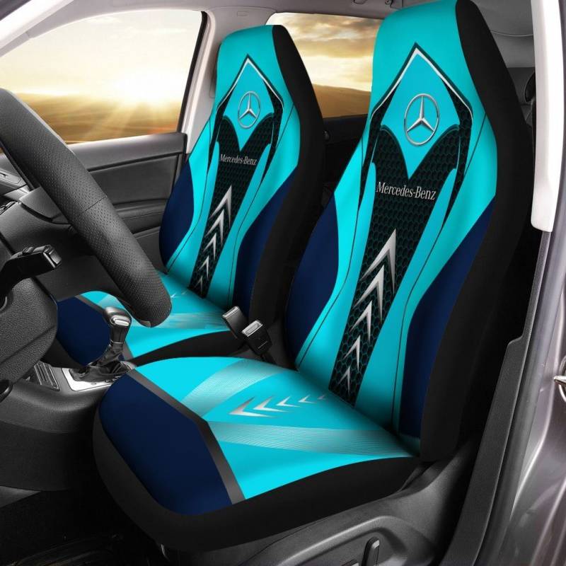 Mercedes Benz- BDA Car Seat Cover (Set of 2) Ver1 (Blue Jade)