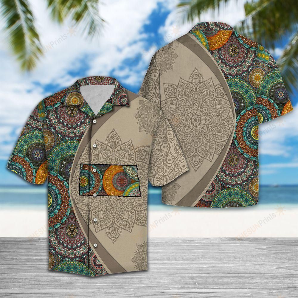 North Dakota Mandala Hawaiian Shirt Ha69857