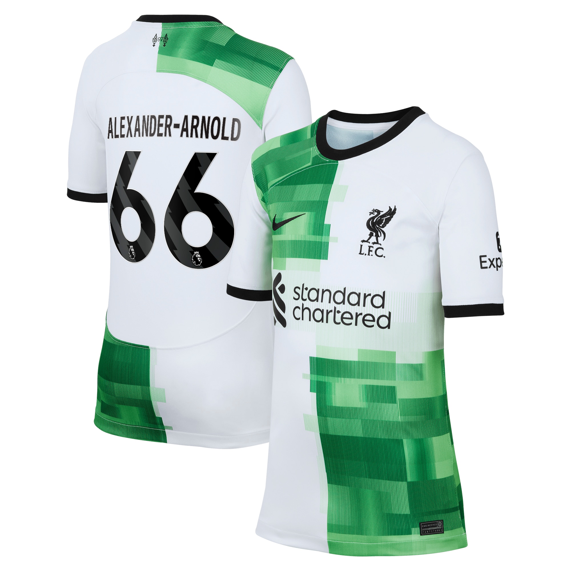 Trent Alexander-Arnold Liverpool Youth 2023/24 Away Replica Player Jersey – White