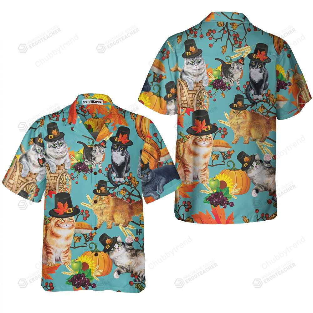 Cats Thanksgiving Hawaii Shirt Ha26778