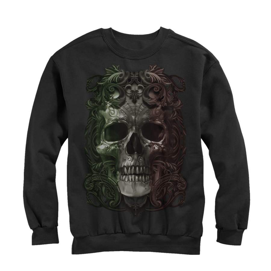 Aztlan Men’s Filigree Skull  Sweatshirt Black