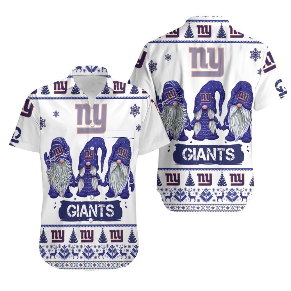 Beach Shirt Christmas Gnomes New York Giants Ugly Sweatshirt Christmas 3D Hawaiian Shirt