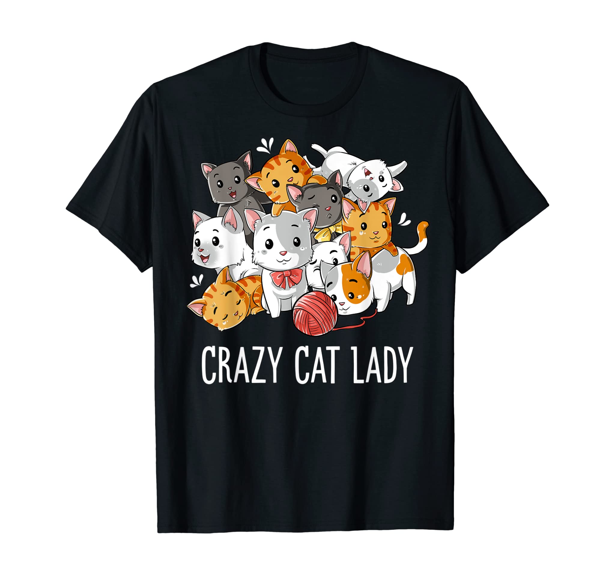 Crazy Cat Lady T Shirt Funny Cats Kitty Kitten Meme Gifts