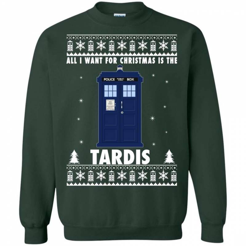 All I Want For Christmas Is The Tardis Ugly sweater