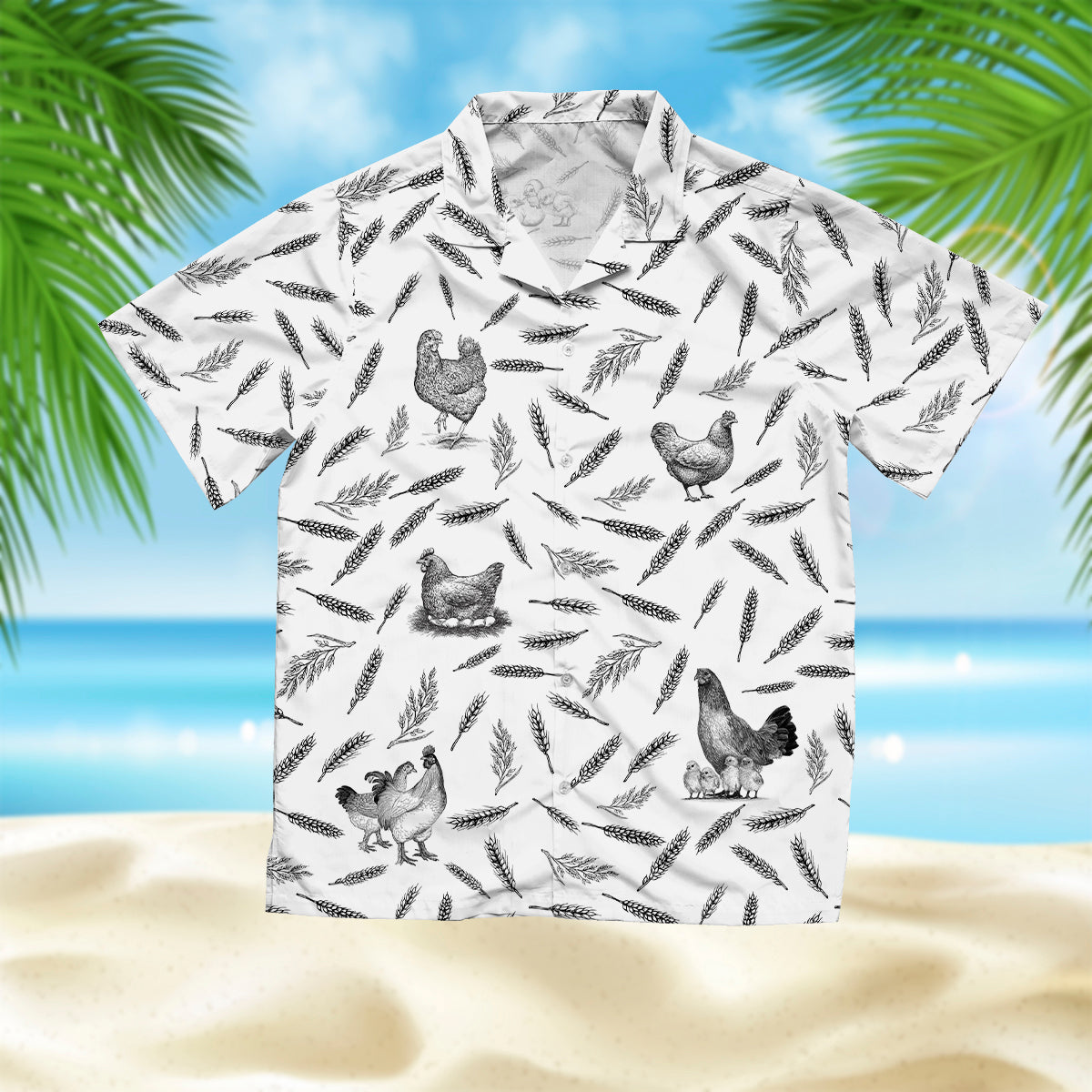 Chicken Pattern Hawaii Shirt Shorts Ha31498