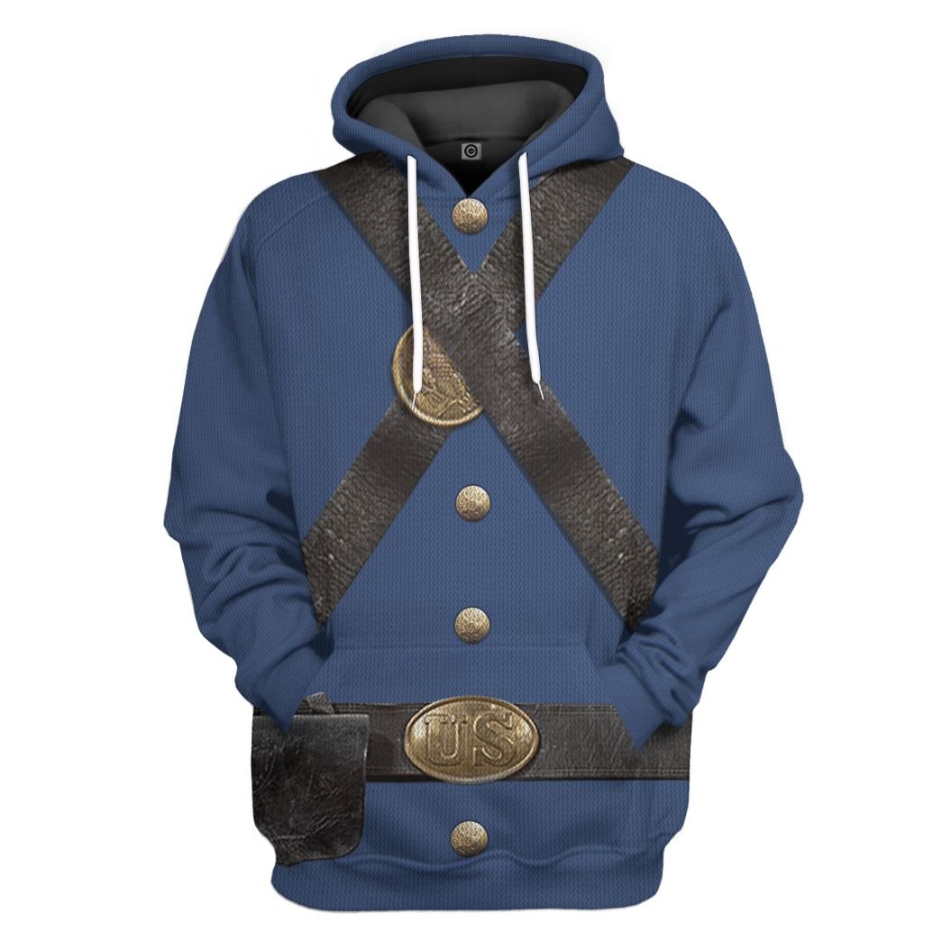 Casespring 3D Union Infantry Uniform in Civil War Ugly Sweater Tshirt Hoodie Apparel