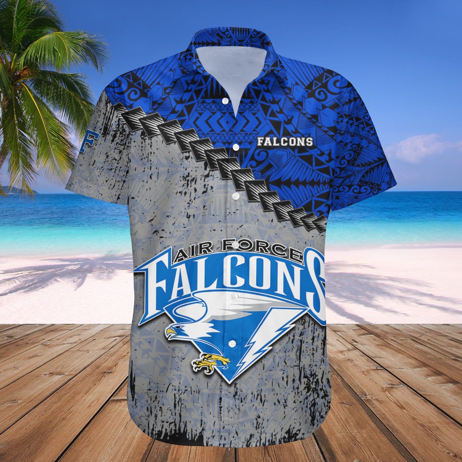 Air Force Falcons Hawaii Shirt Grunge Polynesian Tattoo – NCCA