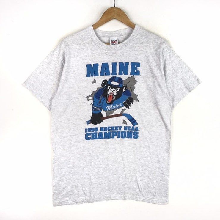 Rare Vintage Maine Black Bears Ice Bears Hockey Sur Glace Champions Sportwear Shirt