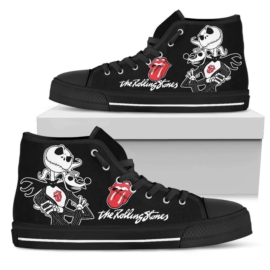 The Rolling Stones Sneakers Jack Skellington High Top Shoes Gift Idea High Top Shoes VA95