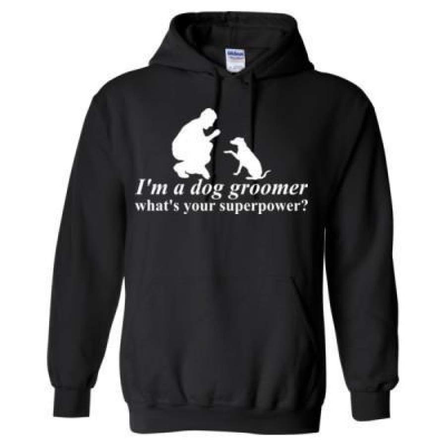 AGR I Am A Dog Groomer Whats Your Superpower Man – Heavy Blend™ Hooded Sweatshirt