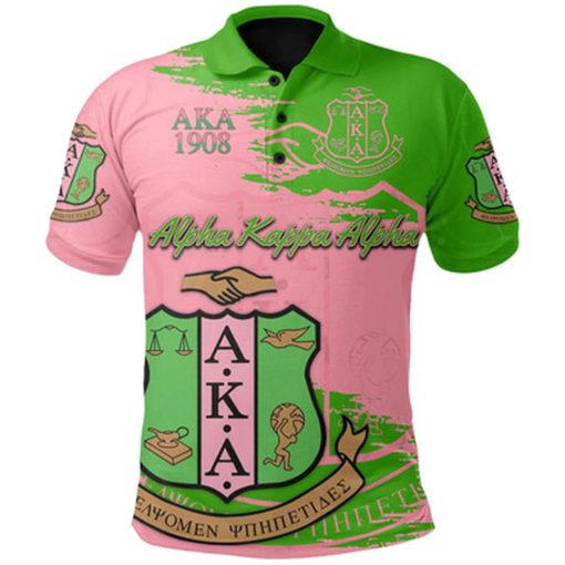 Alpha Kappa Alpha Sorority Aka 1908 3D Polo Shirt