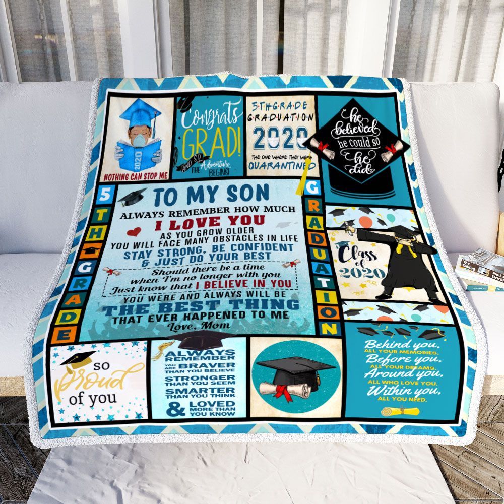 To My Son, 5th Grade Graduation Sofa Throw Blanket THN1984V2