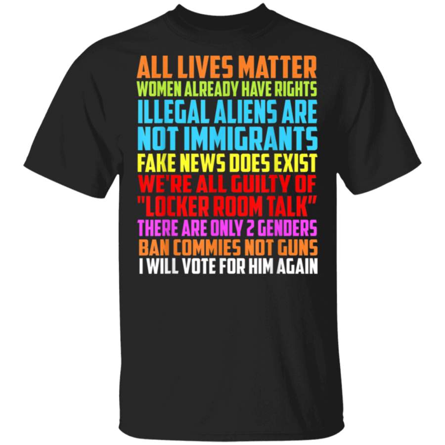 All Lives Matter Women Already Have Right Rights Shirt