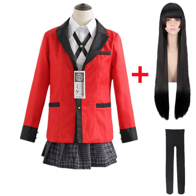 Anime Kakegurui Yumeko Cosplay Costume Jabami Uniform Suits Skirt Halloween Carnival Clothes Adult Kids alx