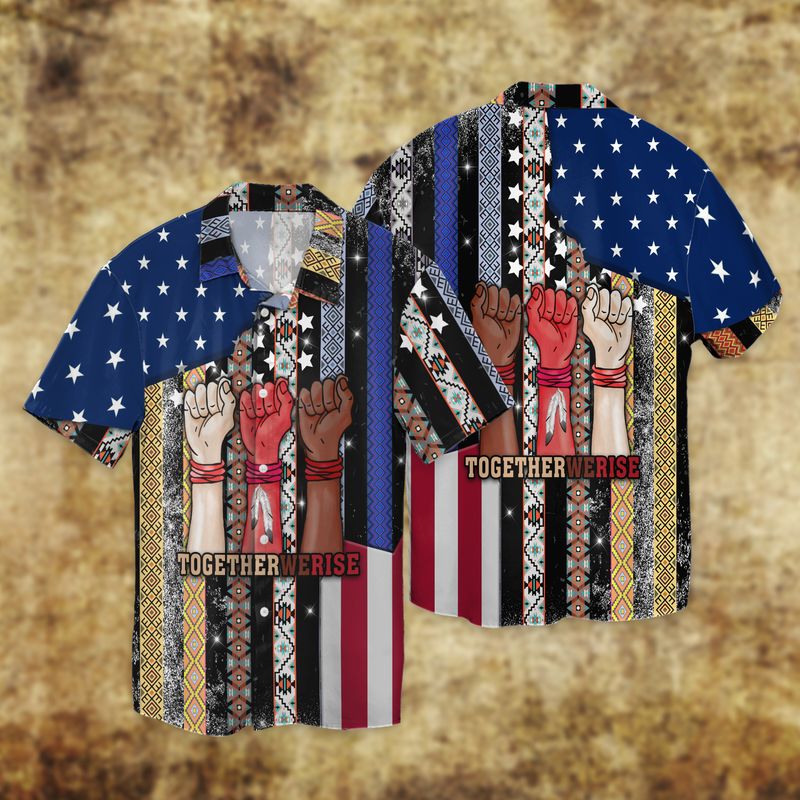 Native American Together We Rise Full Print Hawaii Shirt Ha32551