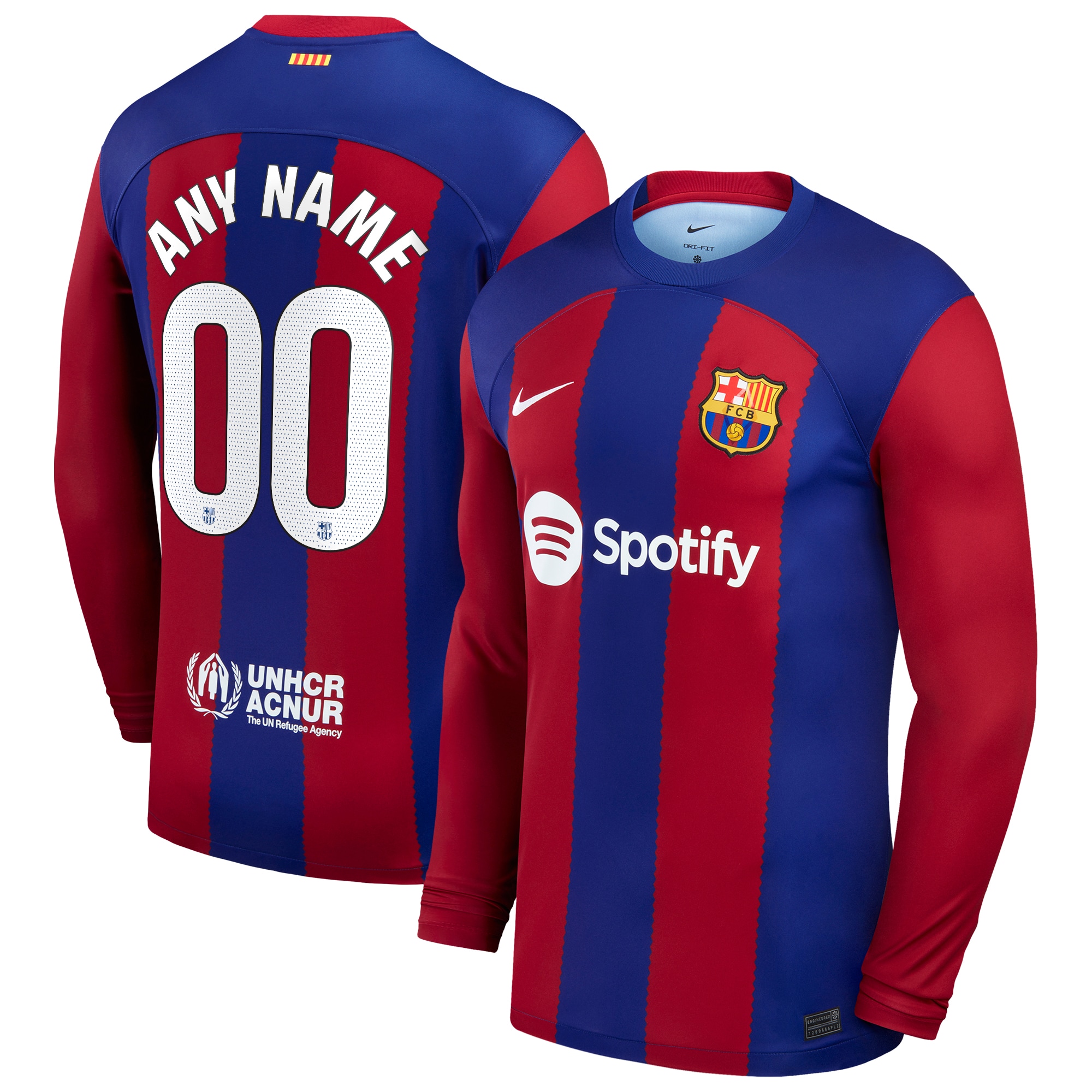 Barcelona 2023 Home Replica Custom Long Sleeve Jersey – Royal