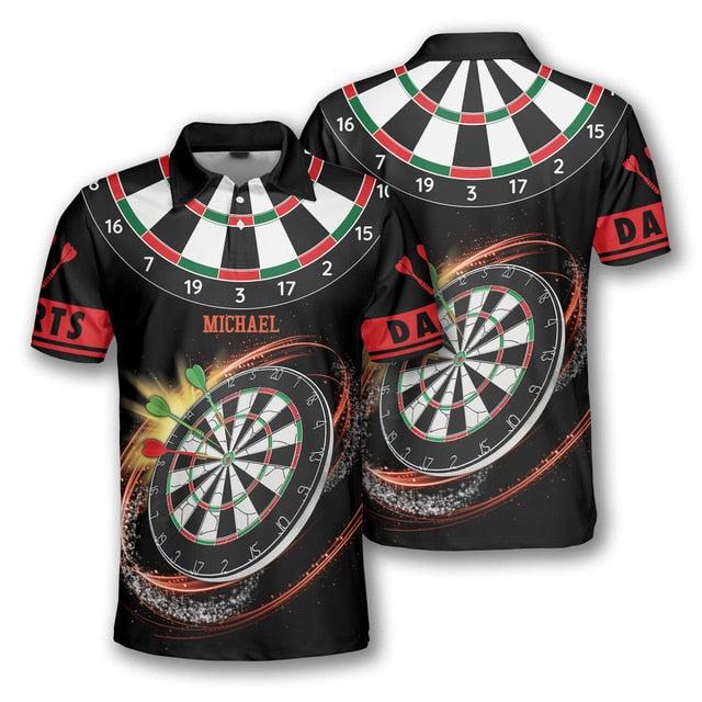 Sports Darts Beer Club Games 3Dprint Summer Casual Polo Shirts Streetwear Short Sleeves T-Shirts