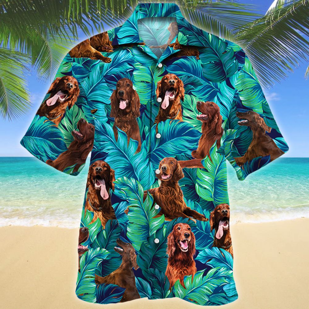 Irish Setter Dog Lovers Hawaiian Shirt For Aloha Ha37873