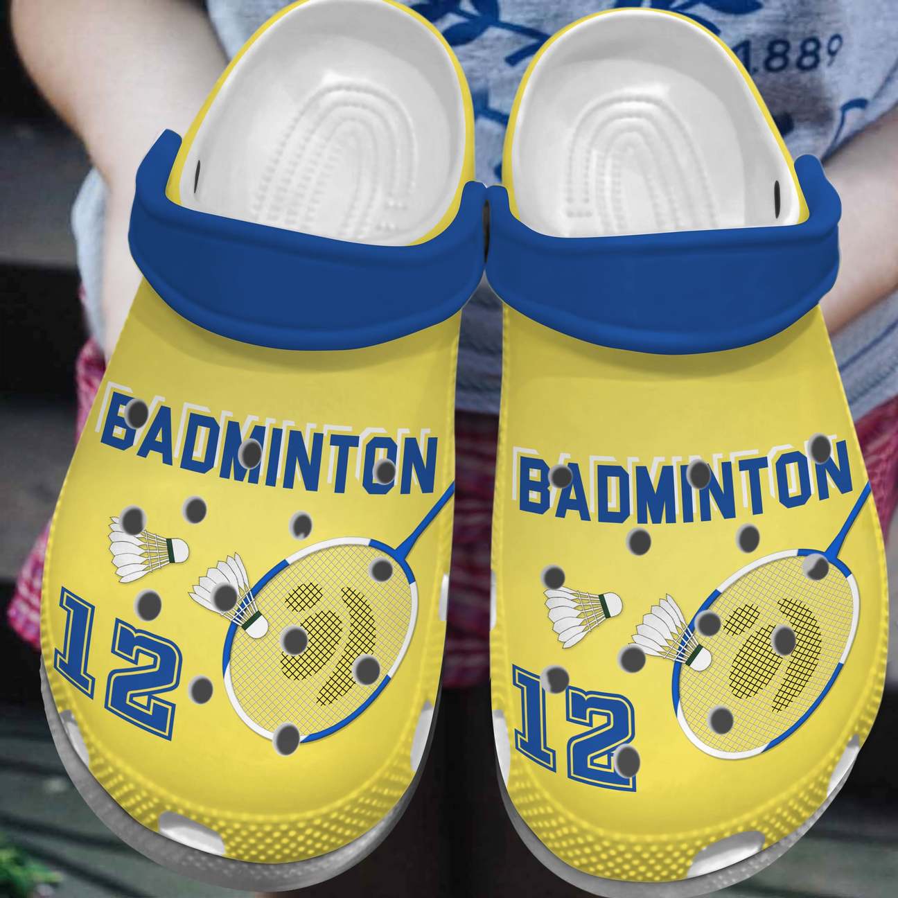 Badminton Personalized Clog, Custom Name, Text, Color, Number Fashion Style For Women, Men, Kid, Print 3D