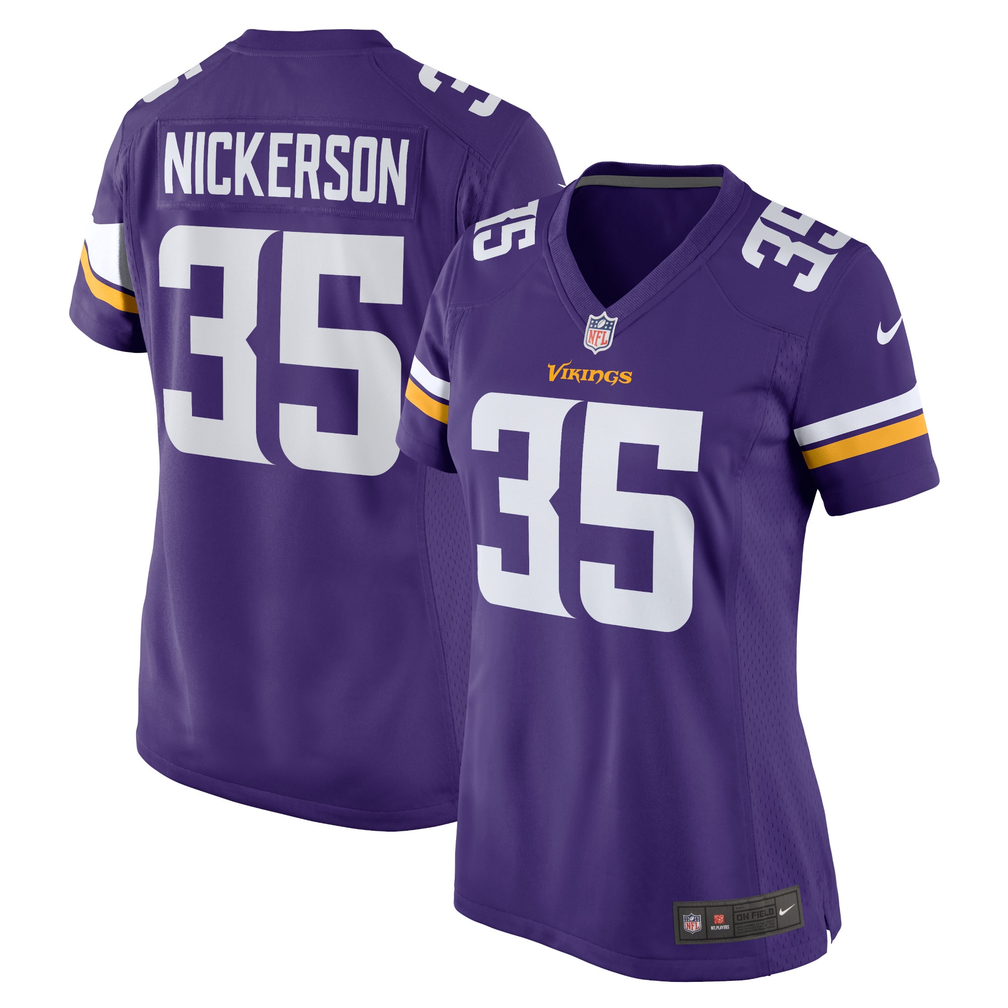 Parry Nickerson Minnesota Vikings Women's Home Game Player Jersey – Purple