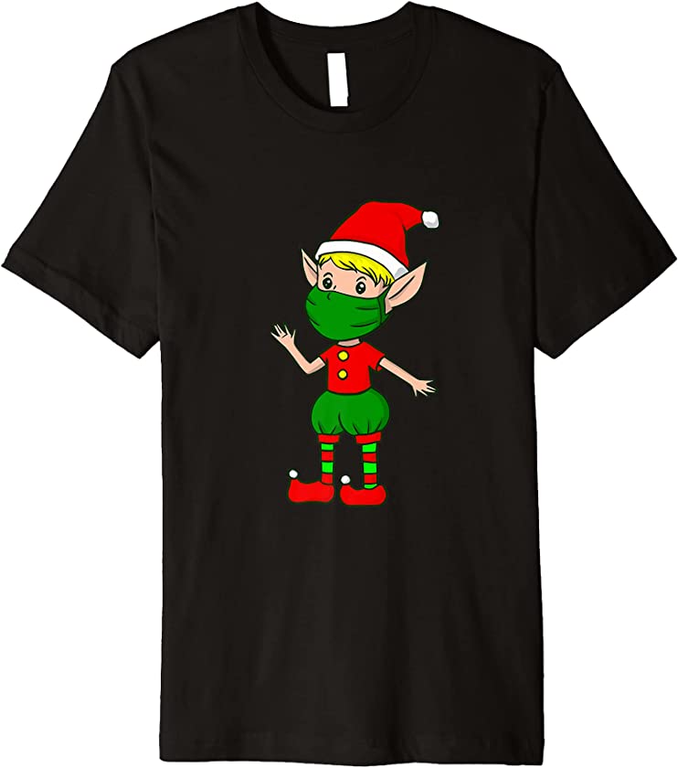 ugly christmas face mask elf ugly xmas Premium T-Shirt