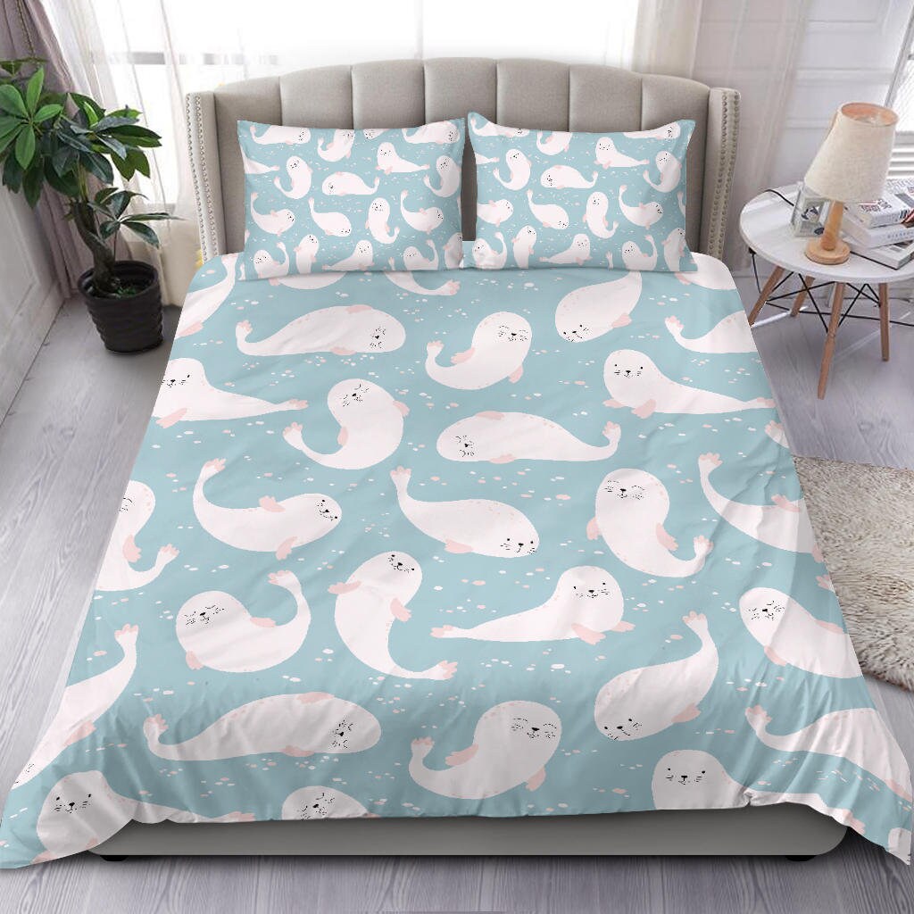 Fur Seal Sea Lion Seals Bedding Set – Bed Cover – Duvet Cover and pillow Covers