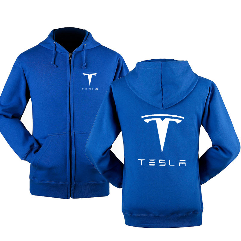 2022 New fashion tesla logo car sweatshirt hoodies men’s hoodies spring autumn fleece cotton zipper jacket alx