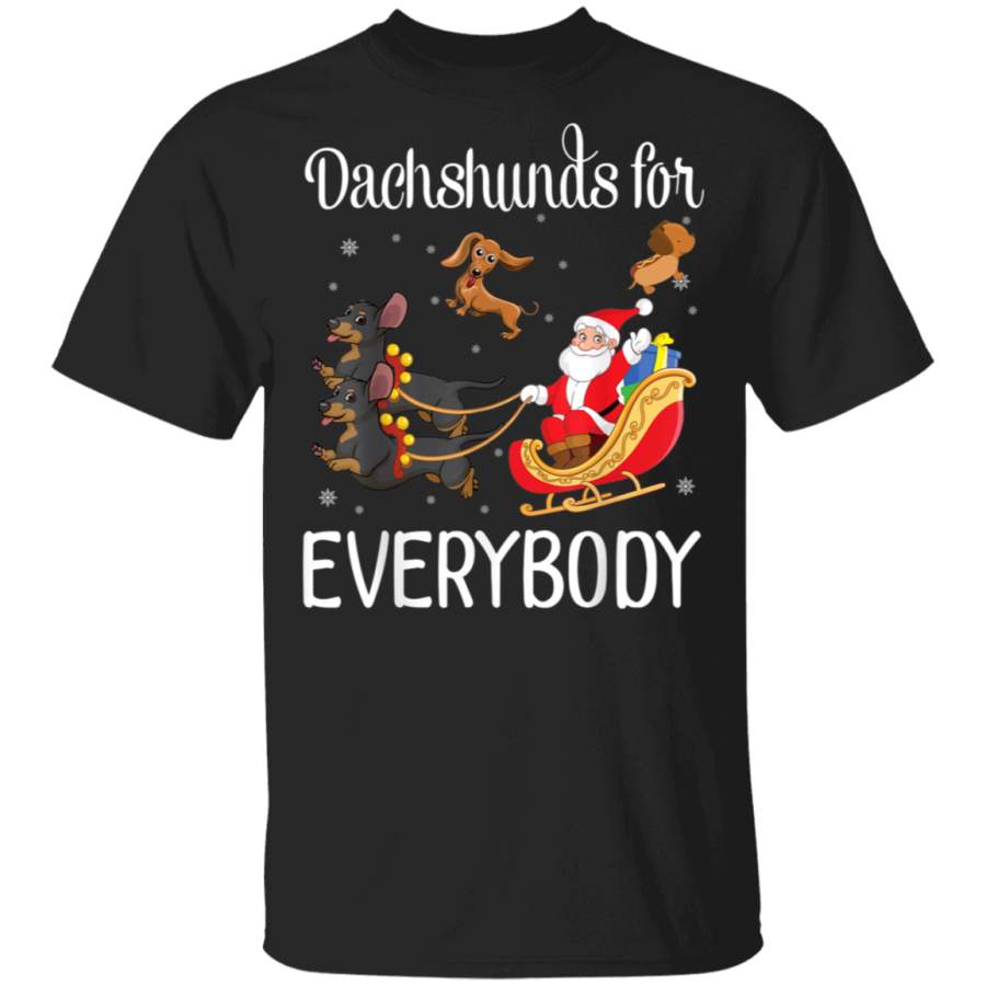 Santa Claus With Dachshund Dogs Dachshunds For Everybody TShirt