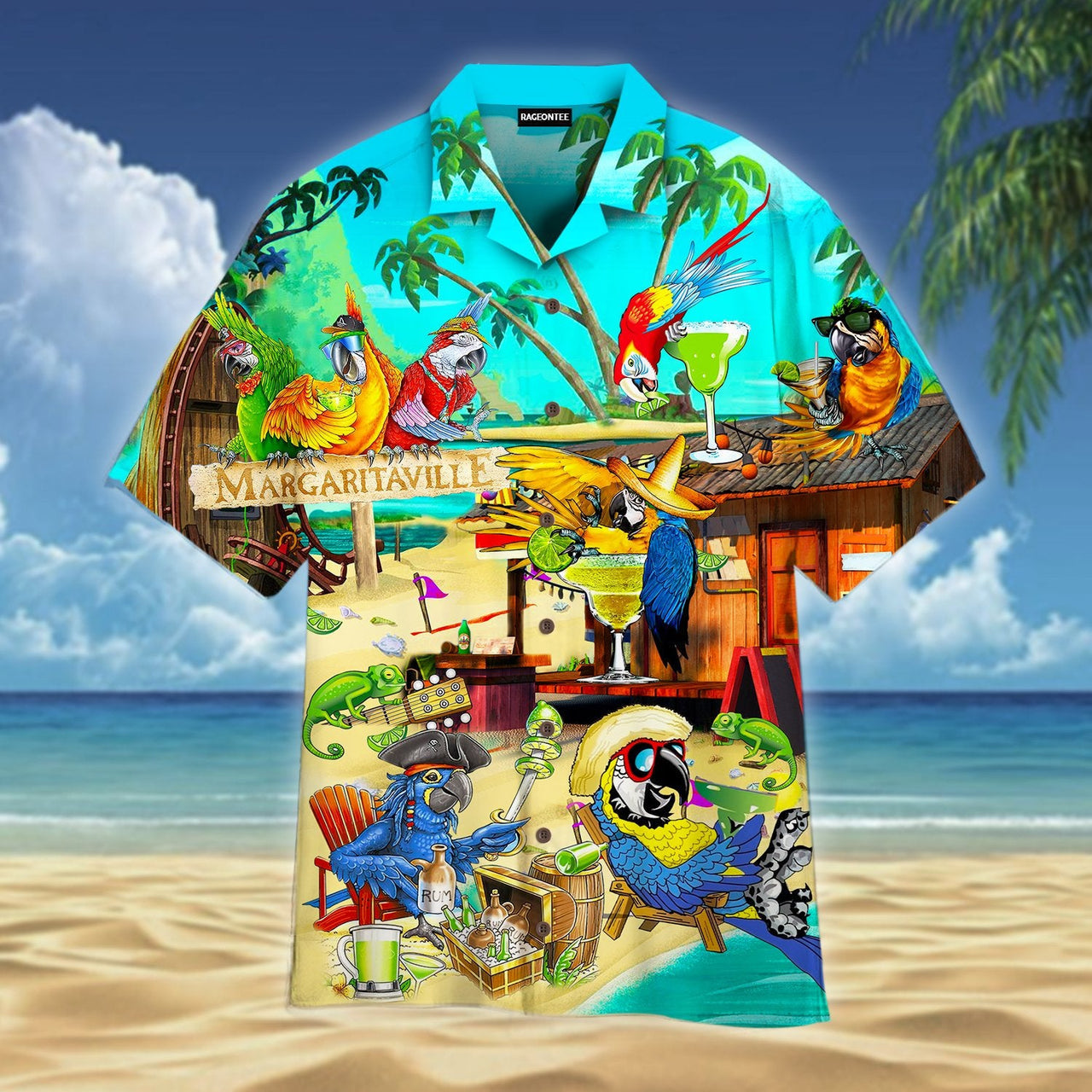 Funny Parrot In Summer Beach Party Aloha Hawaii Shirts Unisex Ha13370