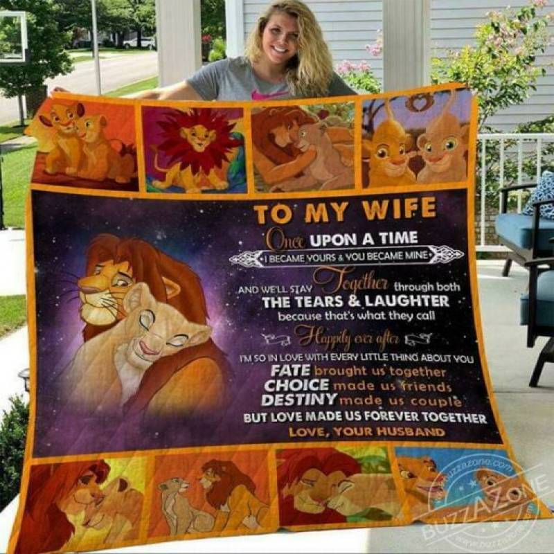 homesweetquilt – Blanket The Lion King Simba Nala To My Wife Once Upon A Time Halloween fleece blanket, hf2808