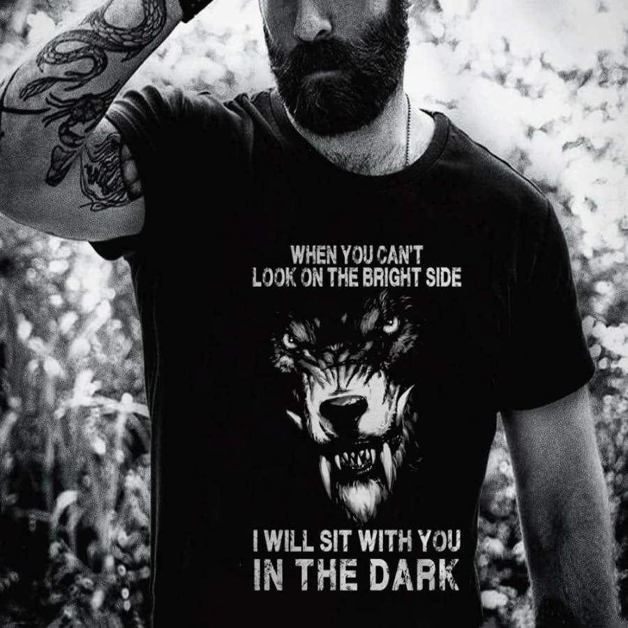 2019 New Fashion O Neck Loose Odin Wolf T Shirt