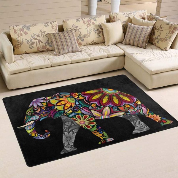 Indian Mandala Elephant Rug RCDD81F44664