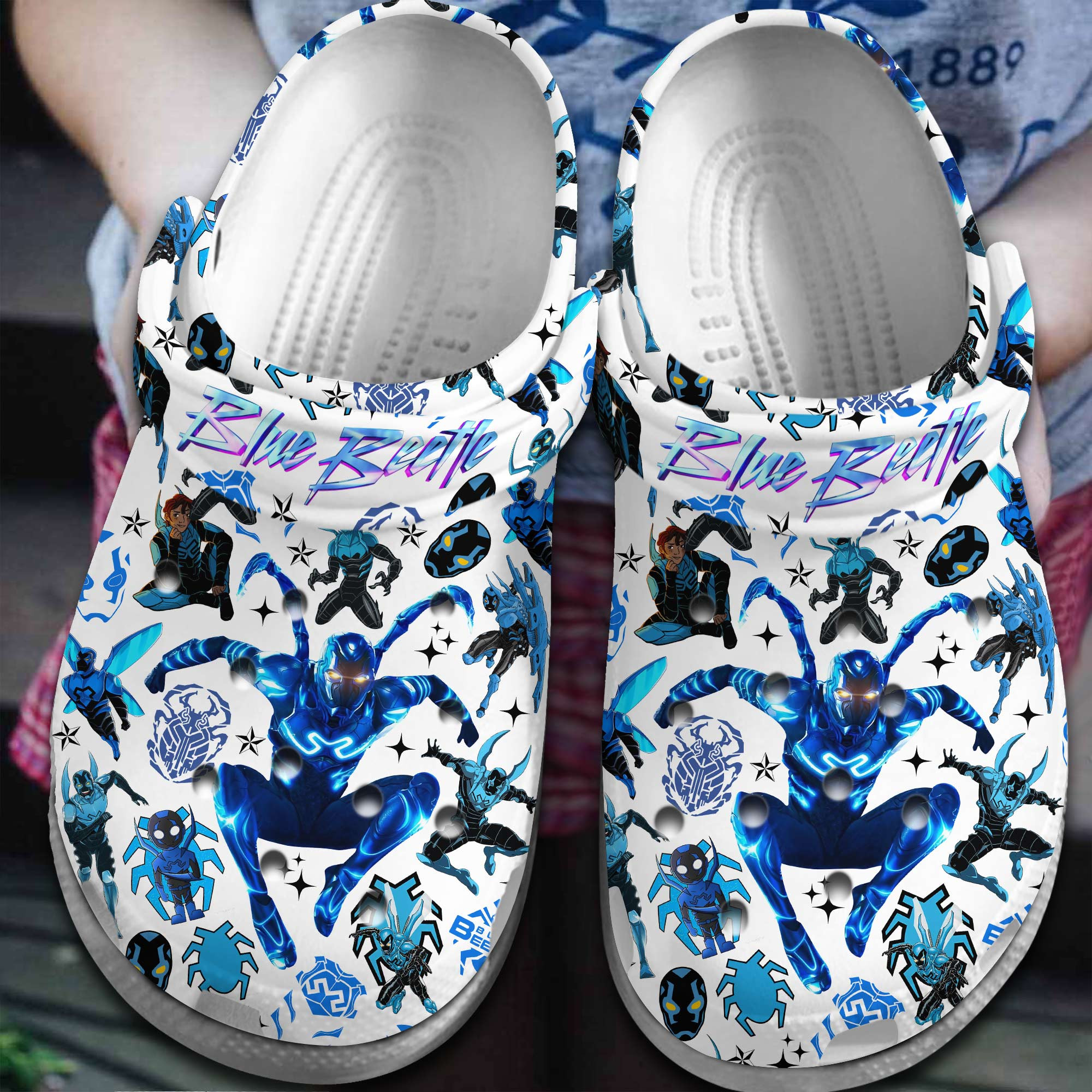 Blue Beetle Movie Crocss Clogs For Men Women And Kid Bm1411-2191