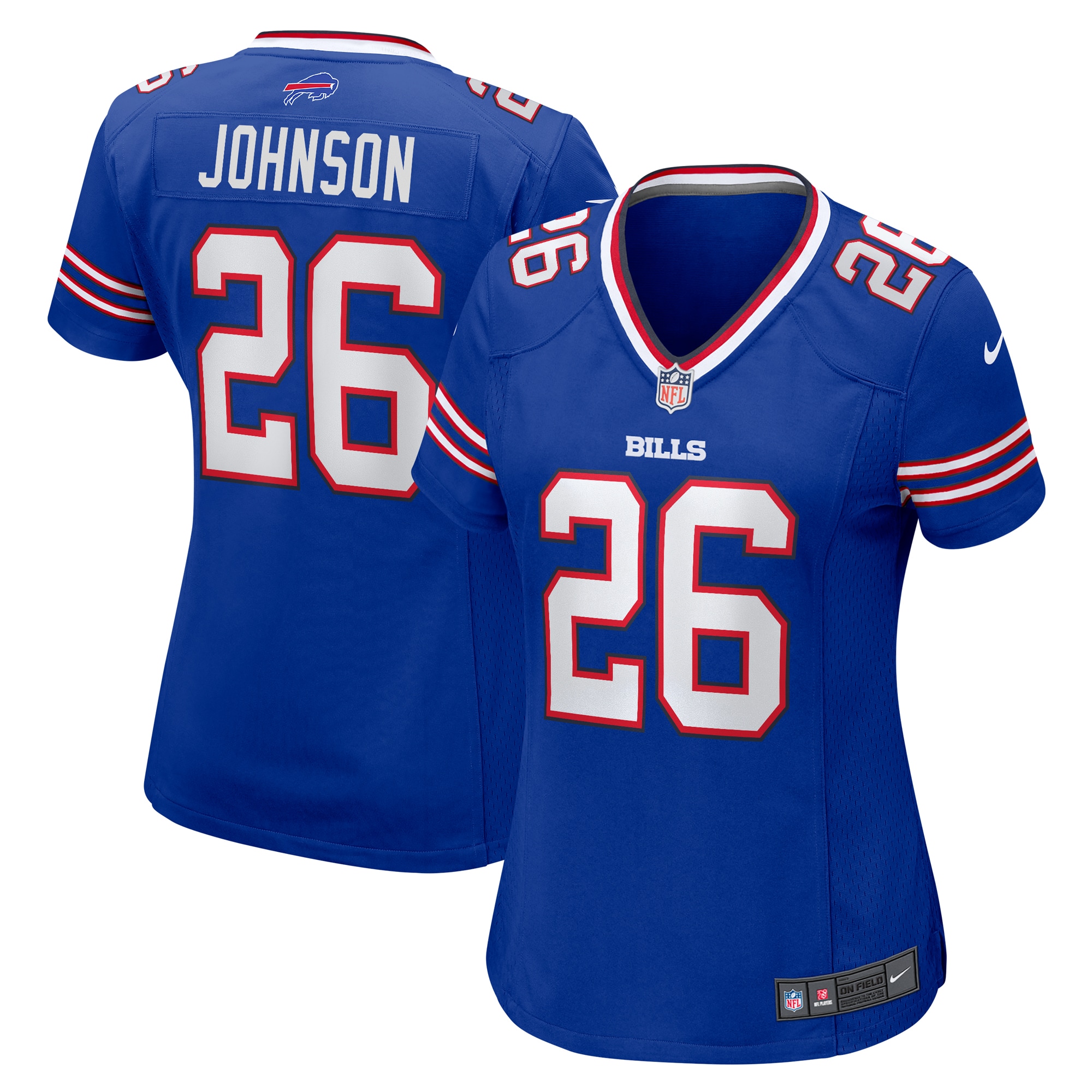 Ty Johnson Buffalo Bills Women's Team Game Jersey – Royal 2