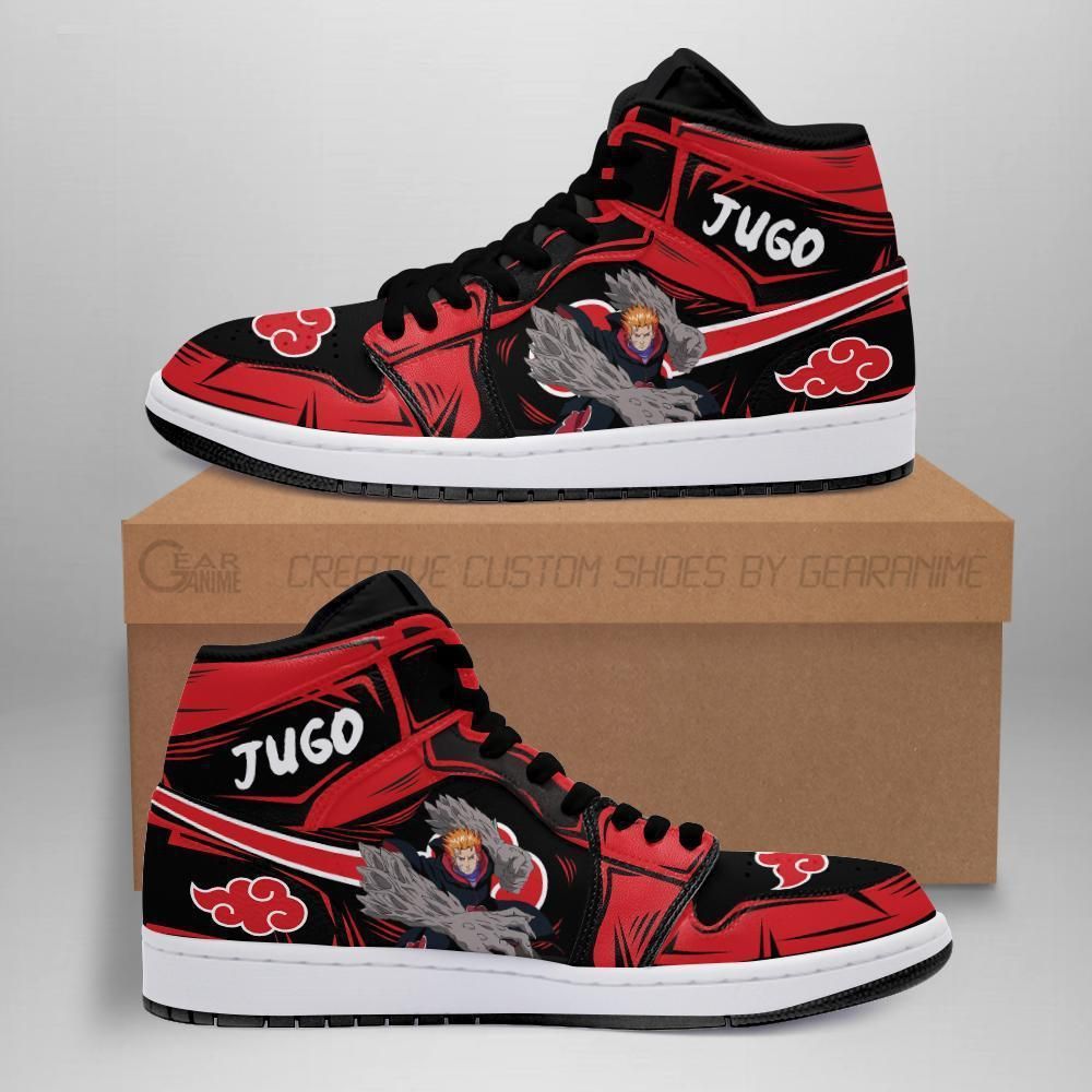 Akatsuki Jugo Sneakers Custom Anime Naruto Shoes Fan Gifts Unisex Men Women