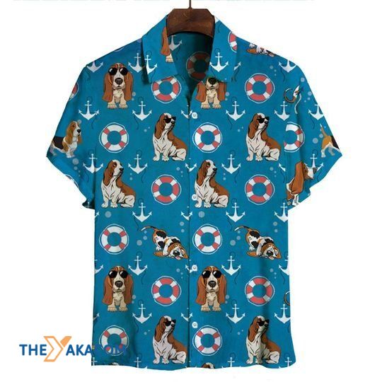 Adorable Basset Hound Funny Summer Gift For Dog Lovers Hawaiian Shirt Ha12846