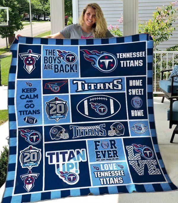 Tennessee Titans Quilt/Sherpa Blanket