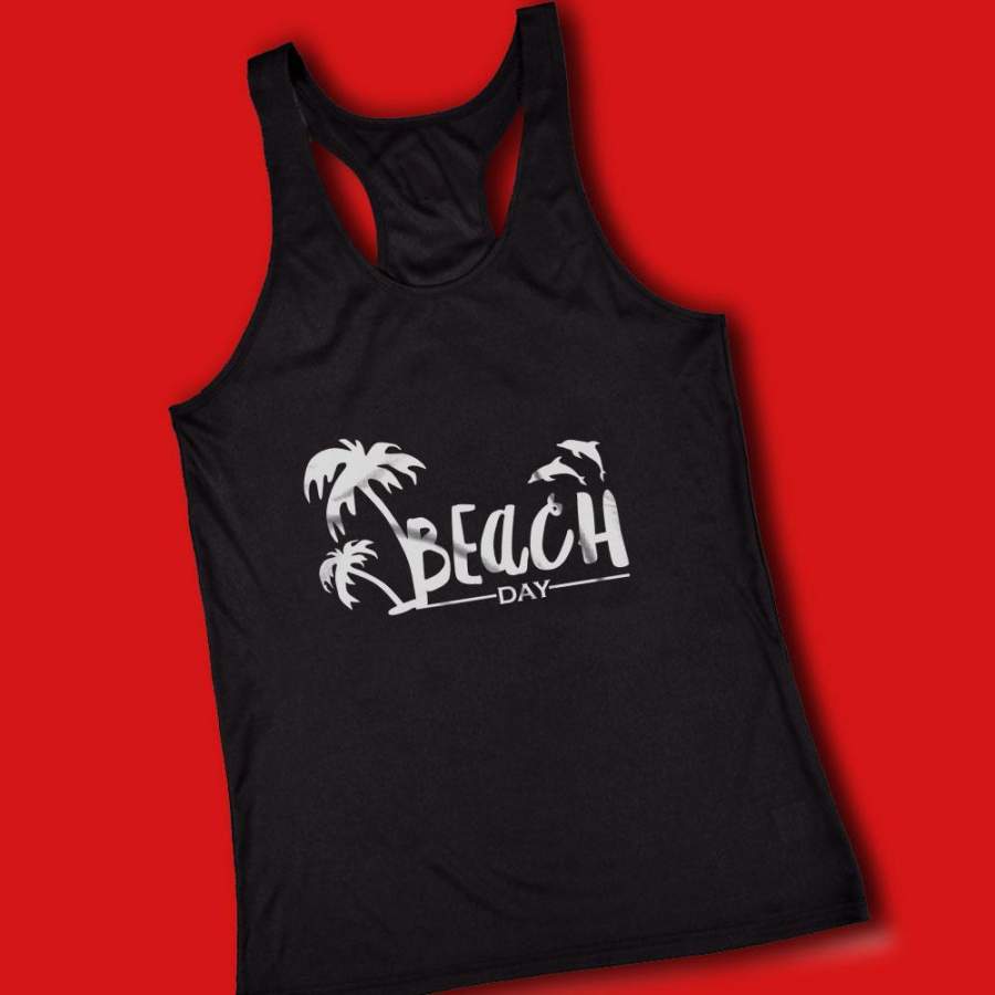 Beach Day Dolphin Palm Tree Women’S Tank Top