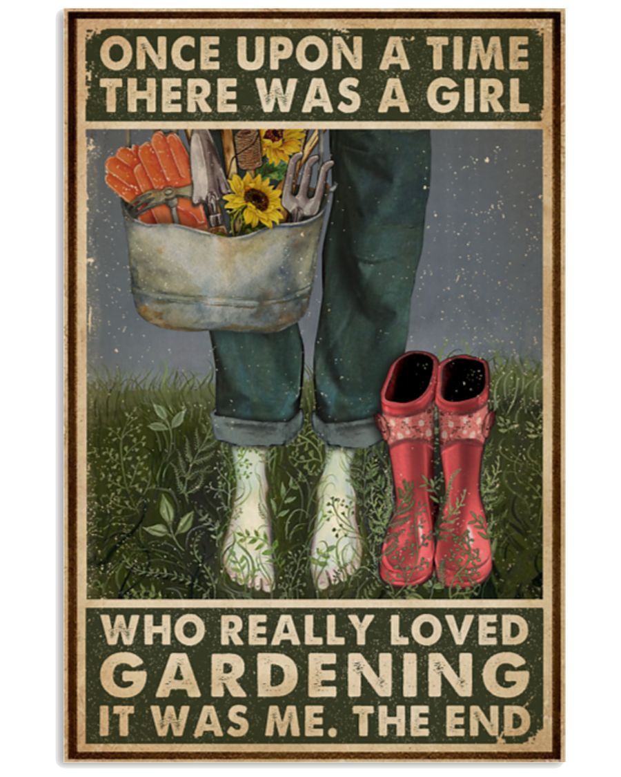 A Girl Who Really Loved Gardening Vertical Poster Perfect Gift For Men, Women, On Birthday, Xmas, Home Decor Wall Art Print No Frame Full Size