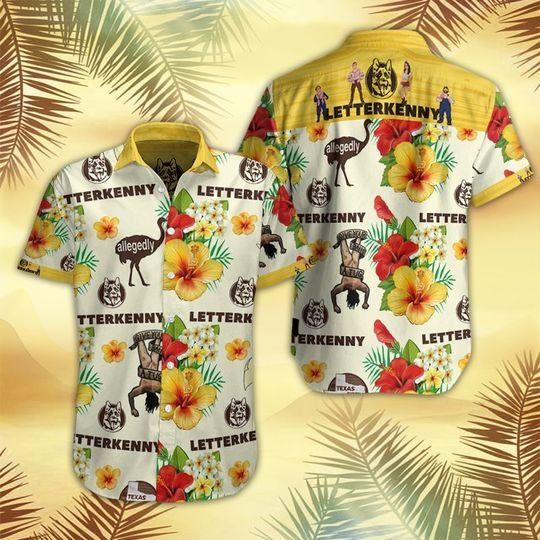 Letterkenny Hawaii Graphic Print Short Sleeve Hawaii Casual Shirt Ha49573