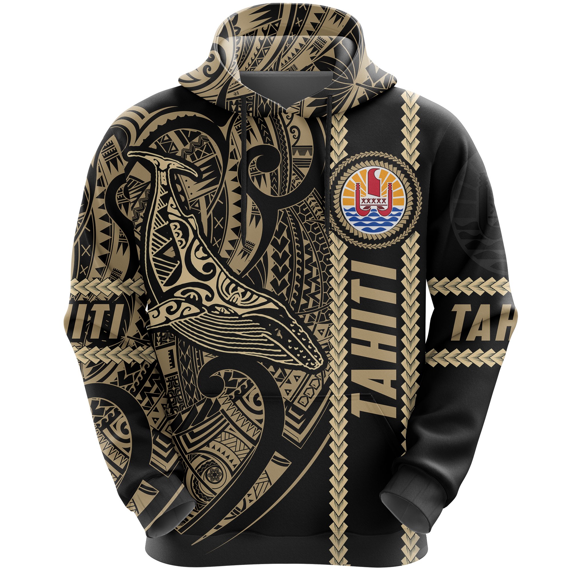 Tahiti Hoodie Whale Polynesian TH5